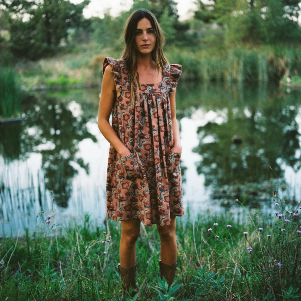 Christy Dawn Bennet dress. Size xs. Plum Flora block print.